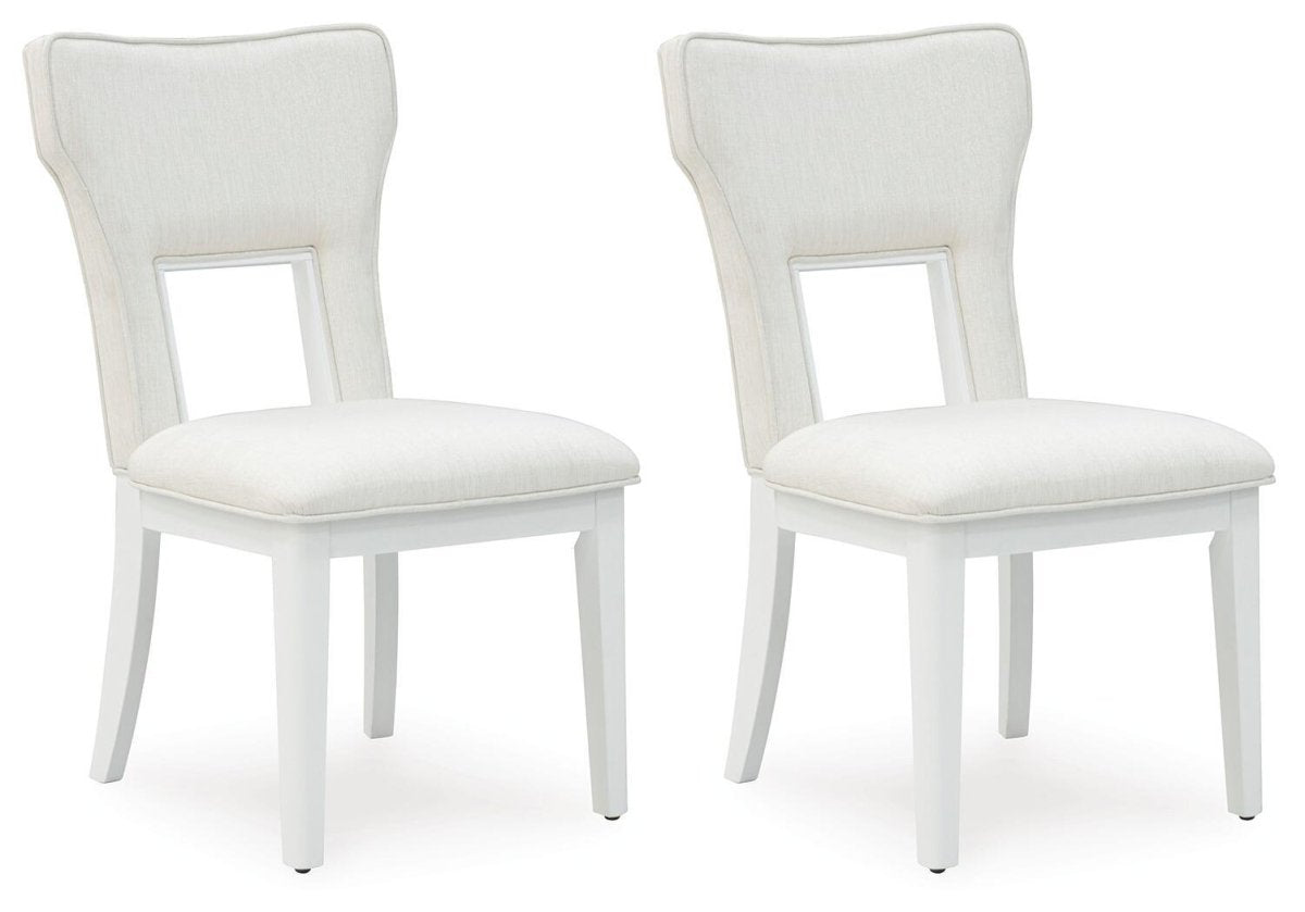 Chalanna - Dining Upholstered Side Chair (Set of 2) - White Chair Sets by Signature Design by Ashley® - Walls Furniture & Mattress