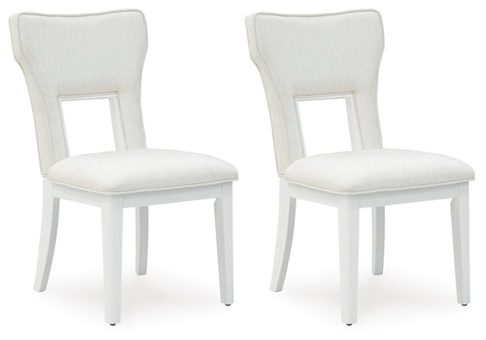 Chalanna - Dining Upholstered Side Chair (Set of 2) - White Chair Sets by Signature Design by Ashley® - Walls Furniture & Mattress