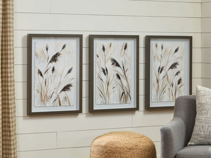 Honslow - Brown / Black / White - Wall Art Set (Set of 3) Framed Print Sets by Signature Design by Ashley® - Walls Furniture & Mattress