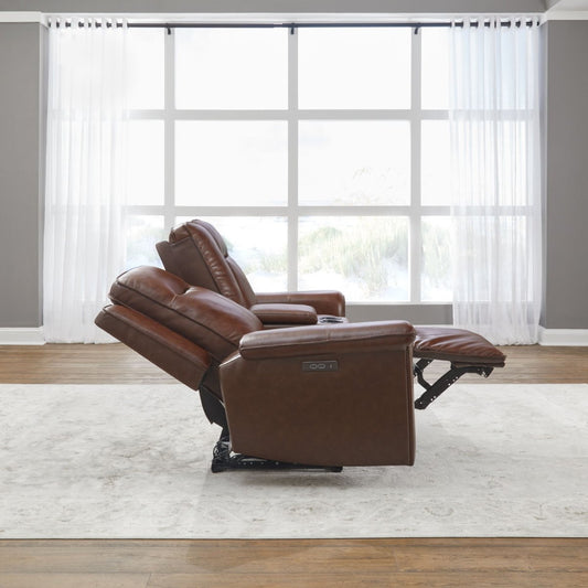 Avery - Loveseat With Console P2 - Cognac Reclining Loveseats by Liberty Furniture - Walls Furniture & Mattress