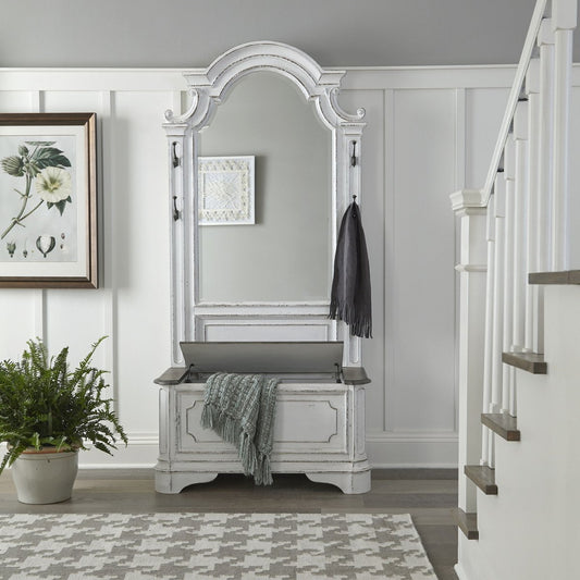 Magnolia Manor - 2 Piece Hall Tree - White Hall Trees by Liberty Furniture - Walls Furniture & Mattress