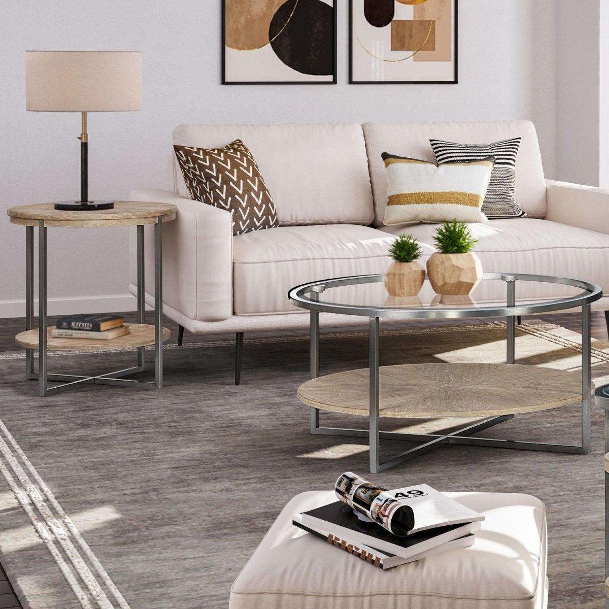 Paran Place - 3 Piece Table Set (Cocktail Table & 2 End Tables) - Natural Table Sets by Liberty Furniture - Walls Furniture & Mattress