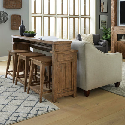 Pinebrook Ridge - 4 Piece Set - Weathered Toffee 4 Piece Living Room Sets by Liberty Furniture - Walls Furniture & Mattress