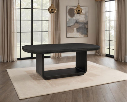 Leandro - 78" Extension Dining Room Table - Burnished Black Dining Tables with Extensions by Coaster Fine Furniture - Walls Furniture & Mattress