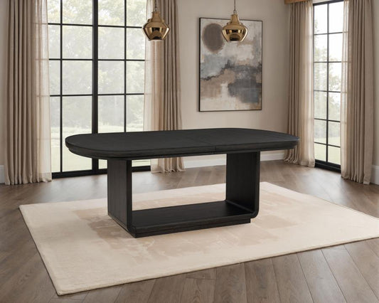 Leandro - 78" Extension Dining Room Table - Burnished Black Dining Tables with Extensions by Coaster Fine Furniture - Walls Furniture & Mattress