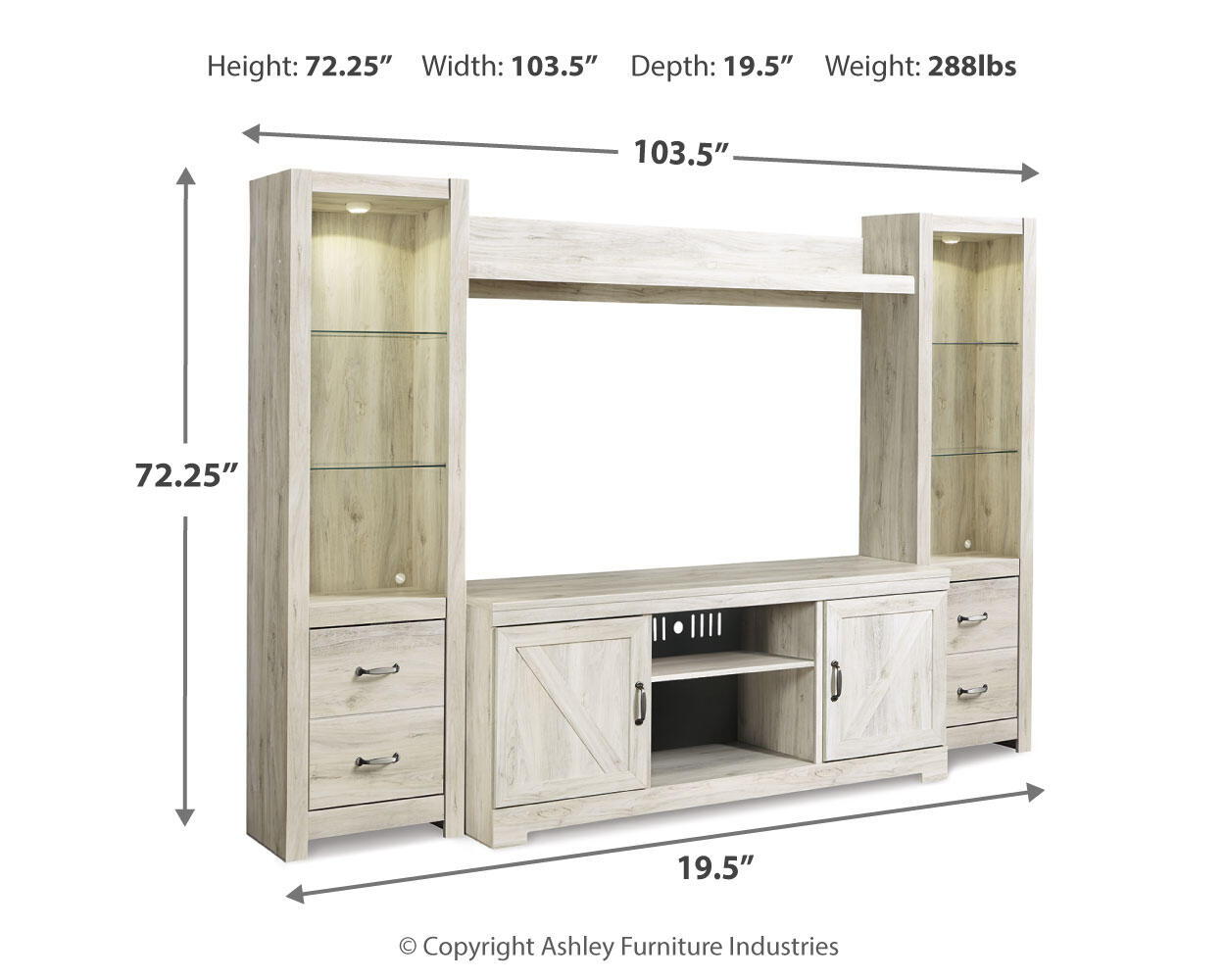 Bellaby - Entertainment Center Entertainment Centers by Signature Design by Ashley® - Walls Furniture & Mattress