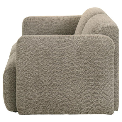 Dorset - Fabric Upholstered Round Track Arm Loveseat Stationary Loveseats by Coaster Fine Furniture - Walls Furniture & Mattress