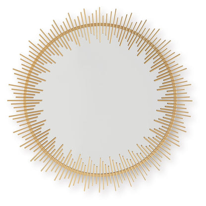 Wainport - Gold Finish - Accent Mirror Accent Mirrors by Signature Design by Ashley® - Walls Furniture & Mattress