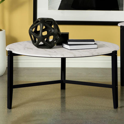 Tandi - Round Faux Marble Table End Tables by CoasterEssence - Walls Furniture & Mattress