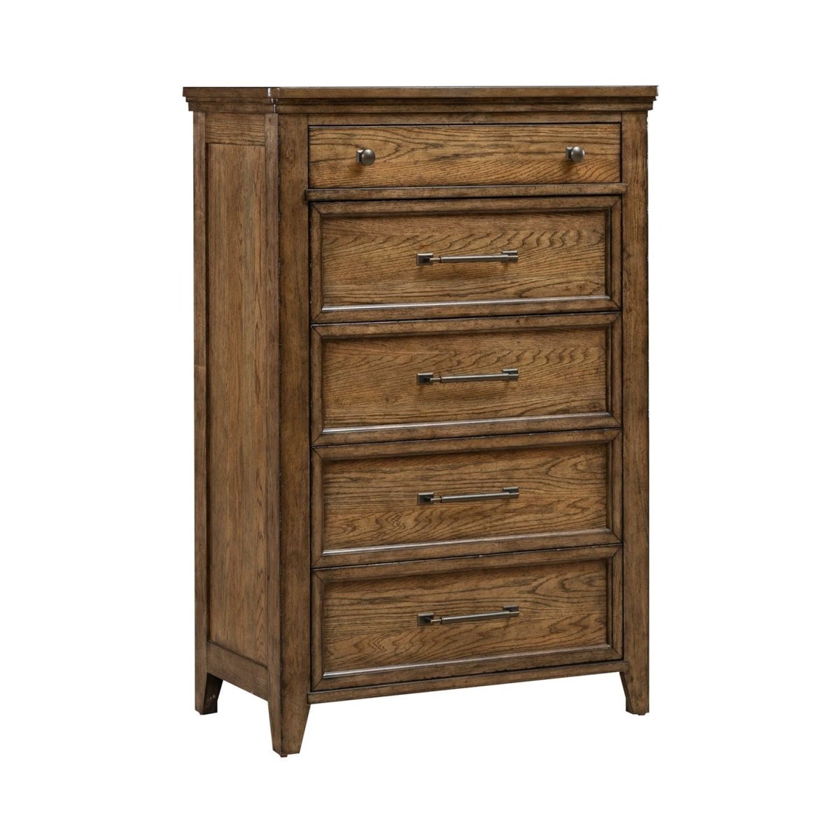 Carolina Park - 5 Drawer Chest - Brown Accent Chests by Liberty Furniture - Walls Furniture & Mattress