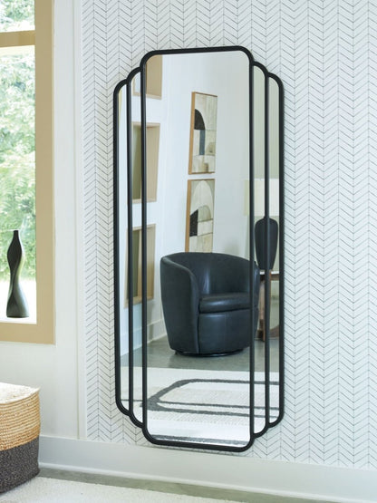 Antigone - Black - Floor Mirror Floor Mirrors by Signature Design by Ashley® - Walls Furniture & Mattress