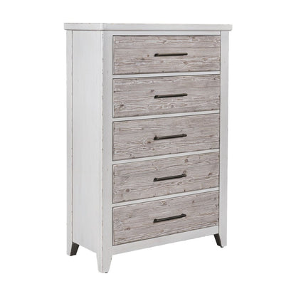 Backroads - 5 Drawer Chest - White Accent Chests by Liberty Furniture - Walls Furniture & Mattress