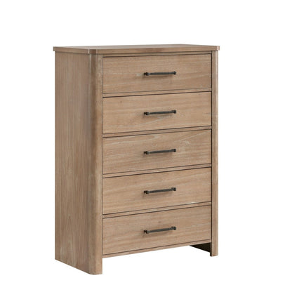 Anika - 5 Drawer Chest - Natural / Brown Accent Chests by New Classic - Walls Furniture & Mattress