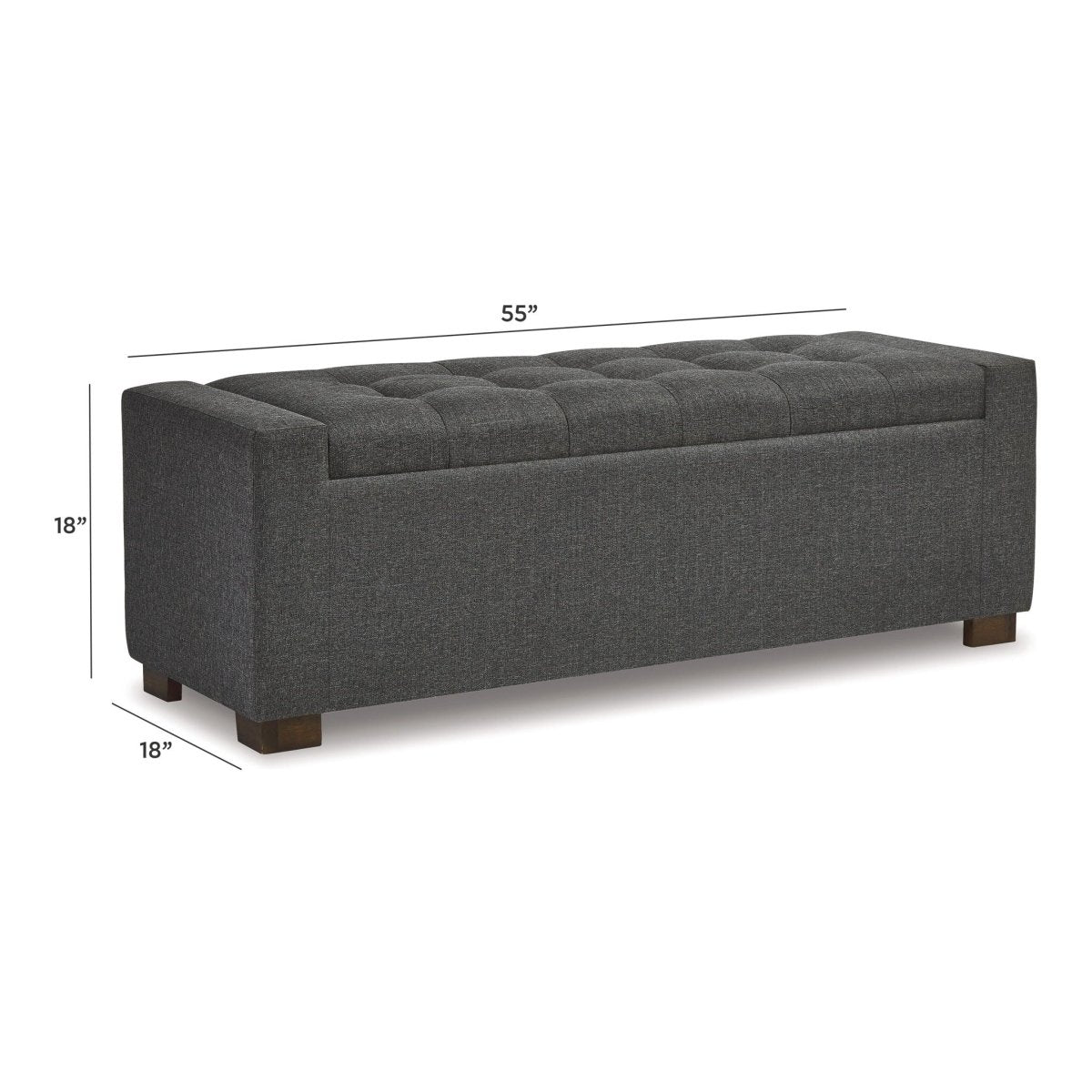 Cortwell - Storage Bench - Gray Storage Benches by Signature Design by Ashley® - Walls Furniture & Mattress