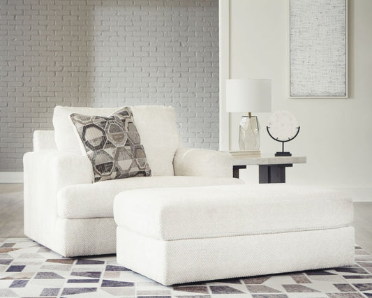Karinne - Living Room Set Stationary Chair & Ottoman by Signature Design by Ashley® - Walls Furniture & Mattress