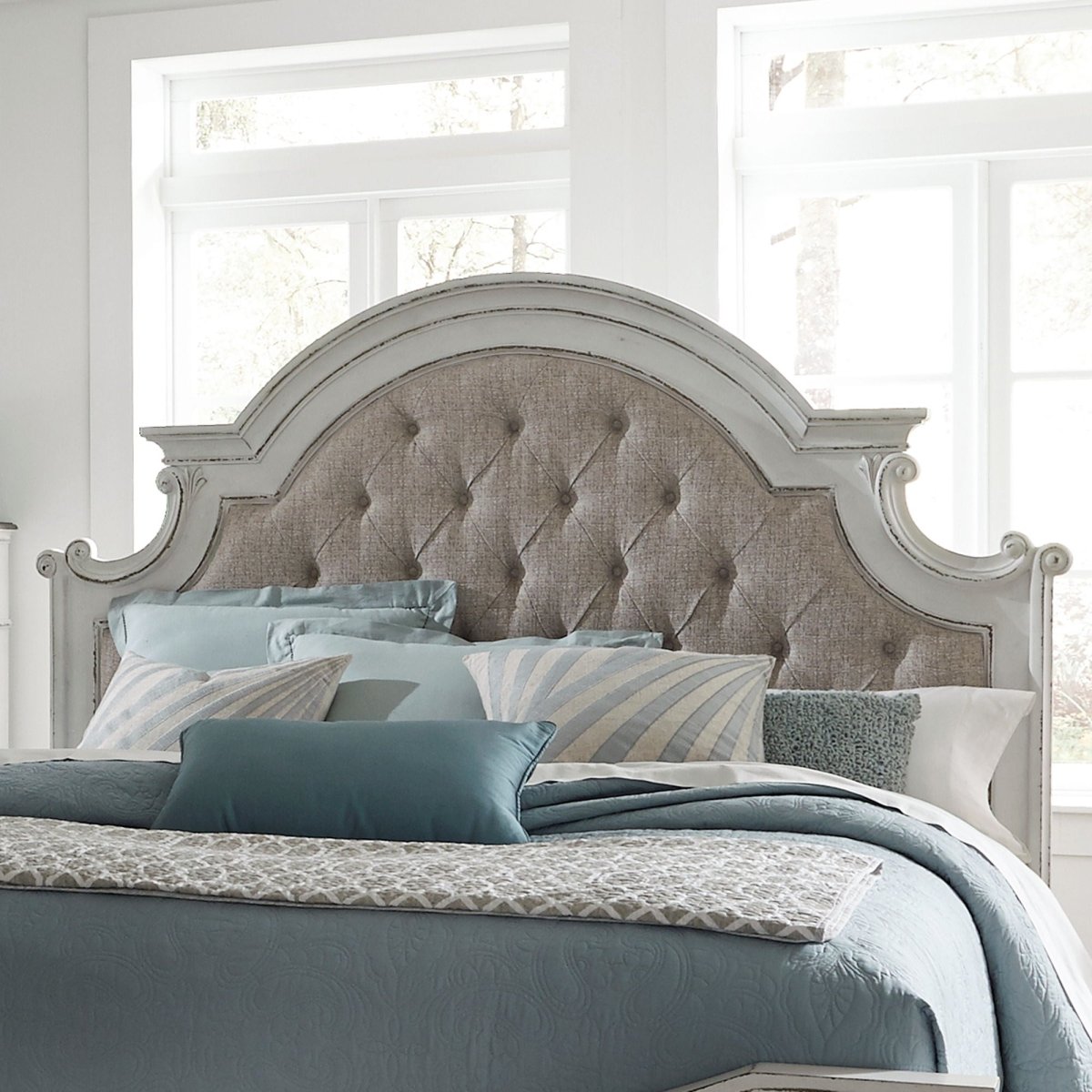 Magnolia Manor - Uph Panel Headboard Upholstered Headboards by Liberty Furniture - Walls Furniture & Mattress