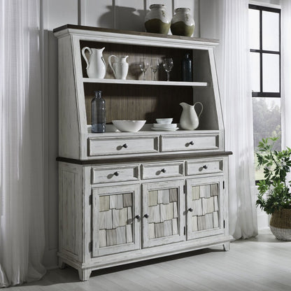 River Place - Server & Hutch - White Hutches & Buffets by Liberty Furniture - Walls Furniture & Mattress