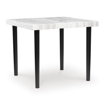 Mervannie - Square Dining Room Counter Table - Gray / Black Counter Tables by Signature Design by Ashley® - Walls Furniture & Mattress