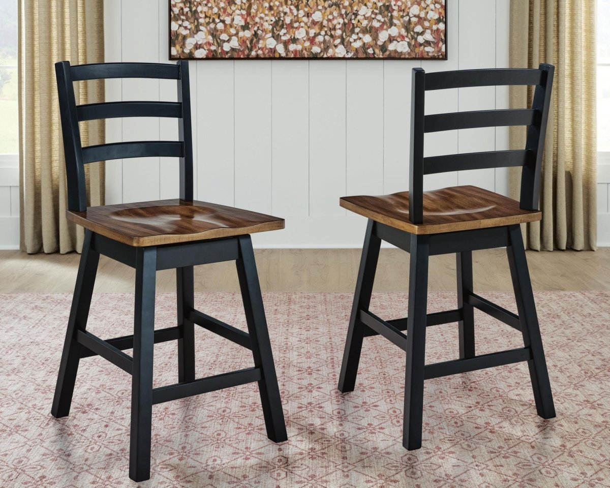 Wildenauer - Swivel Stool (Set of 2) Stool Sets by Signature Design by Ashley® - Walls Furniture & Mattress