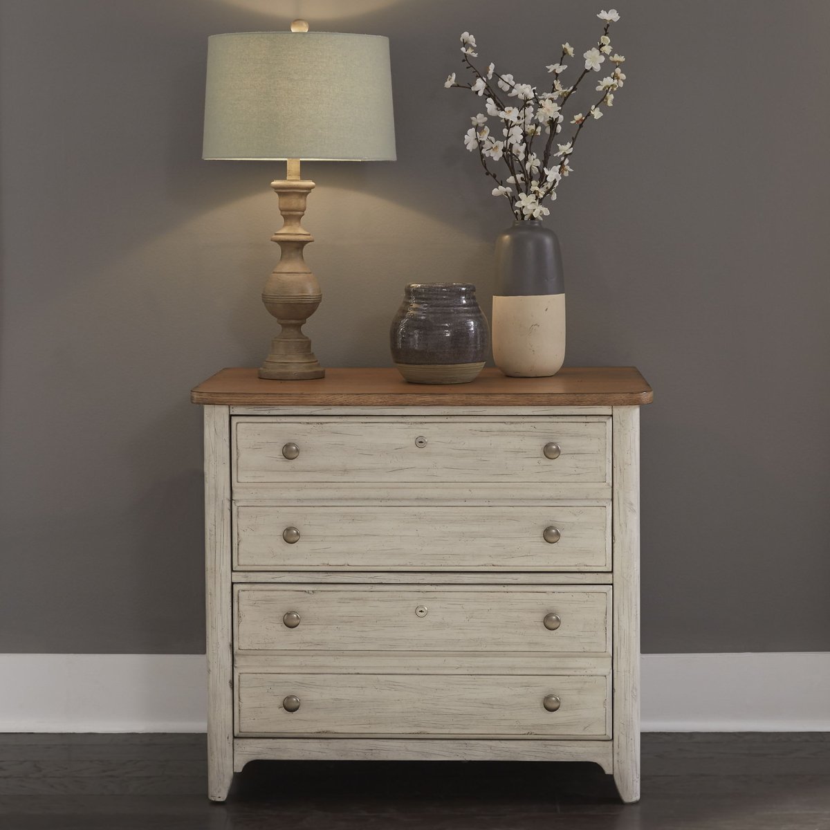 Farmhouse Reimagined - Lateral File - White Filing Cabinets by Liberty Furniture - Walls Furniture & Mattress