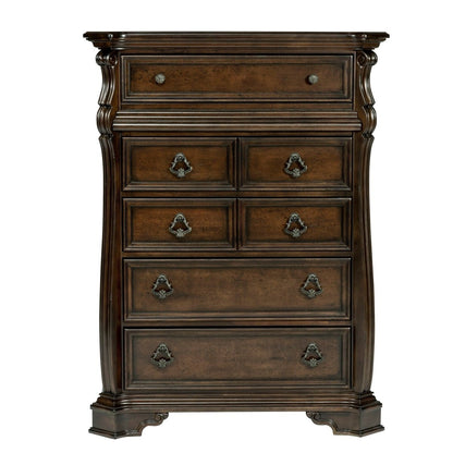 Arbor Place - 6 Drawer Chest - Dark Brown Accent Chests by Liberty Furniture - Walls Furniture & Mattress