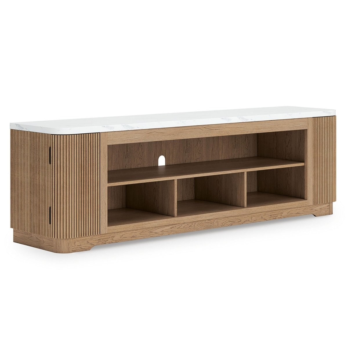 Camdill - XL TV Stand With Fireplace Option - Light Brown TV Stands by Signature Design by Ashley® - Walls Furniture & Mattress