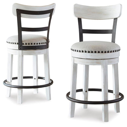 Valebeck - Full Back Swivel Stool Counter Height (24"-27") by Signature Design by Ashley® - Walls Furniture & Mattress