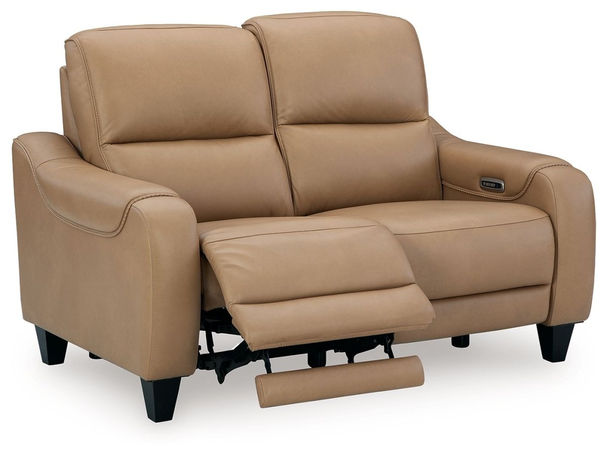 Mosswell - Power Reclining Loveseat With Adj Headrest - Toffee Reclining Loveseats by Ashley® - Walls Furniture & Mattress