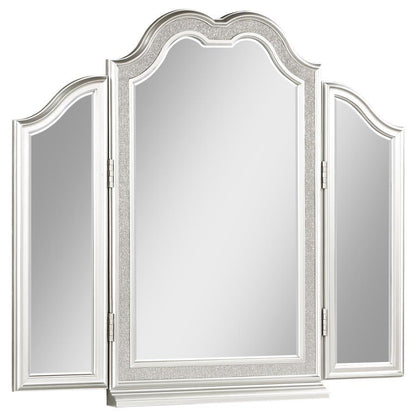 Evangeline - Tri - Fold Vanity Mirror - Silver Oak