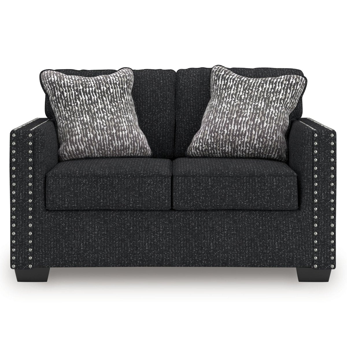 Jasmine Peaks - Loveseat - Coal Stationary Loveseats by Benchcraft® - Walls Furniture & Mattress
