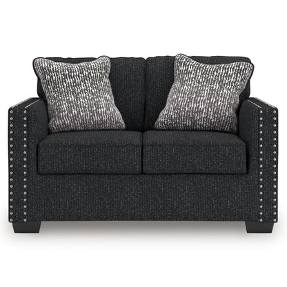 Jasmine Peaks - Loveseat - Coal Stationary Loveseats by Benchcraft® - Walls Furniture & Mattress