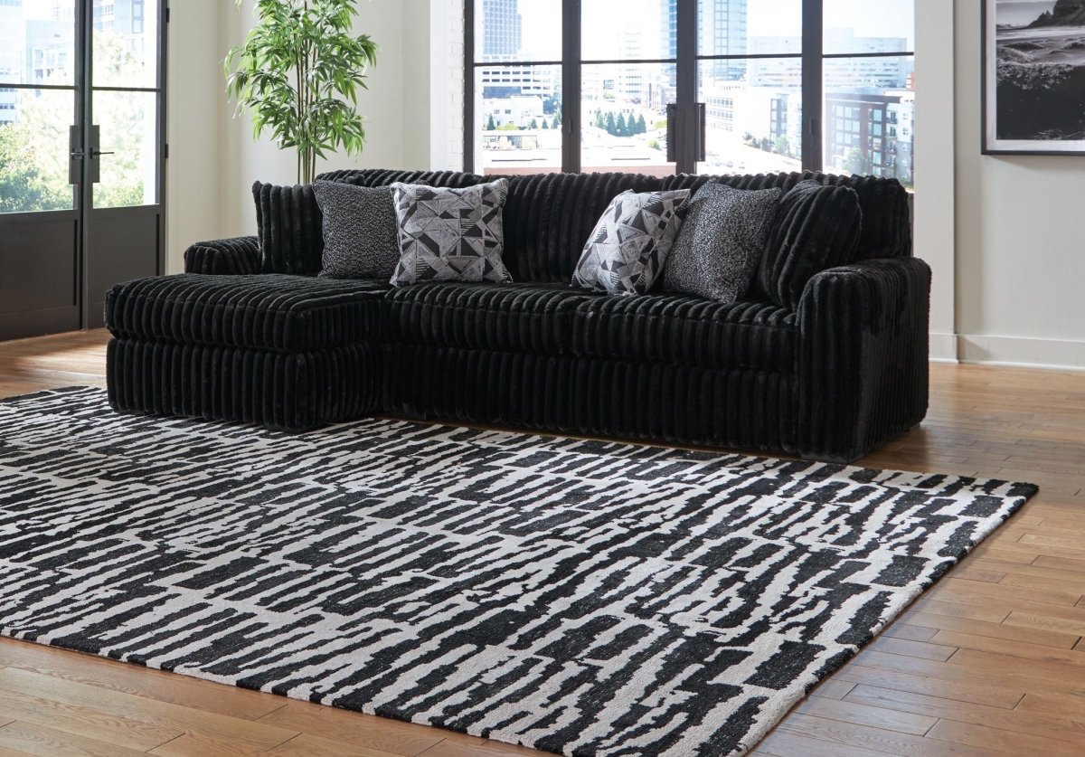 Midnight-Madness - 3 Piece Sectional Stationary Sectionals by Signature Design by Ashley® - Walls Furniture & Mattress