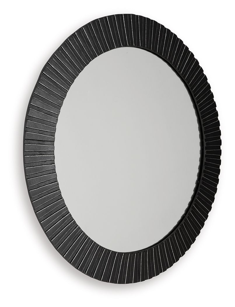Ozias - Black - Accent Mirror Accent Mirrors by Signature Design by Ashley® - Walls Furniture & Mattress