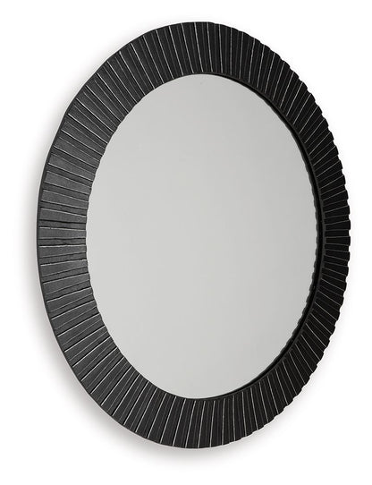 Ozias - Black - Accent Mirror Accent Mirrors by Signature Design by Ashley® - Walls Furniture & Mattress