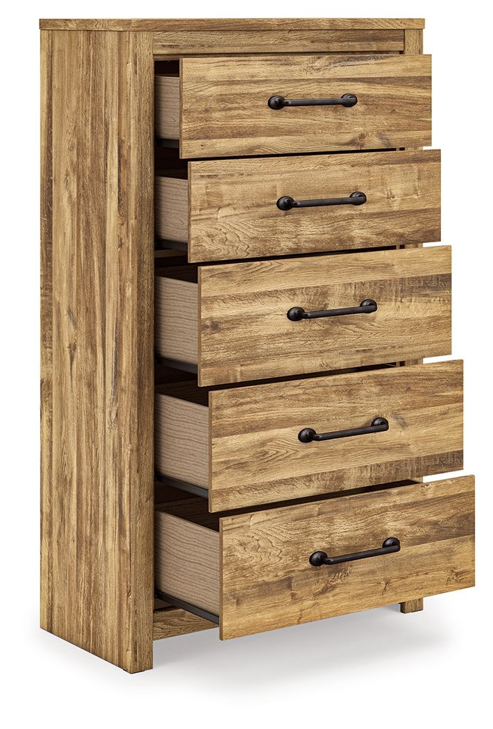Maystonna - Five Drawer Chest - Brown Accent Chests by Signature Design by Ashley® - Walls Furniture & Mattress