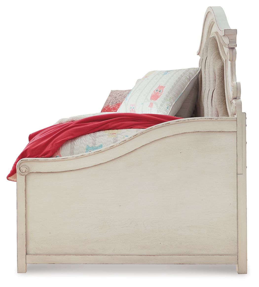 Realyn - Twin Day Bed With Storage - Chipped White Daybeds by Signature Design by Ashley® - Walls Furniture & Mattress