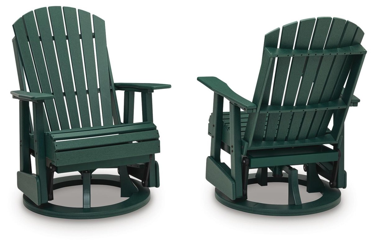 Shell Beach - Swivel Glider Chair - Green Swivel Chairs by Signature Design by Ashley® - Walls Furniture & Mattress
