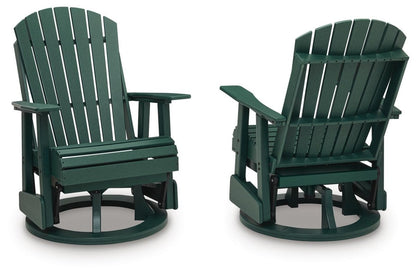 Shell Beach - Swivel Glider Chair - Green Swivel Chairs by Signature Design by Ashley® - Walls Furniture & Mattress