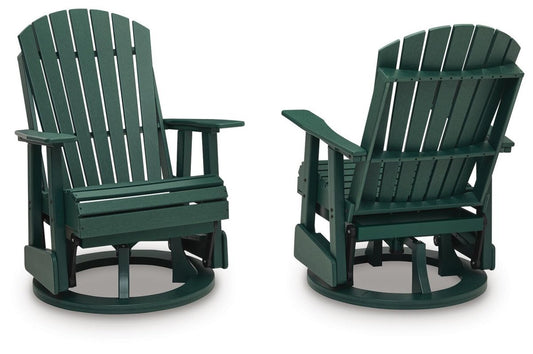 Shell Beach - Swivel Glider Chair - Green Swivel Chairs by Signature Design by Ashley® - Walls Furniture & Mattress