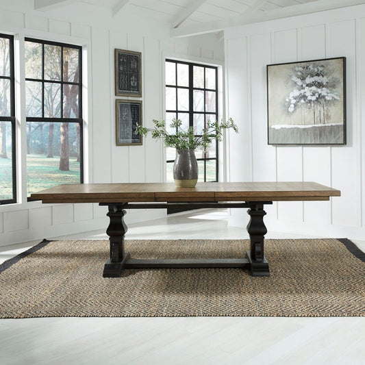 Harvest Home - Trestle Table - Black Dining Tables by Liberty Furniture - Walls Furniture & Mattress
