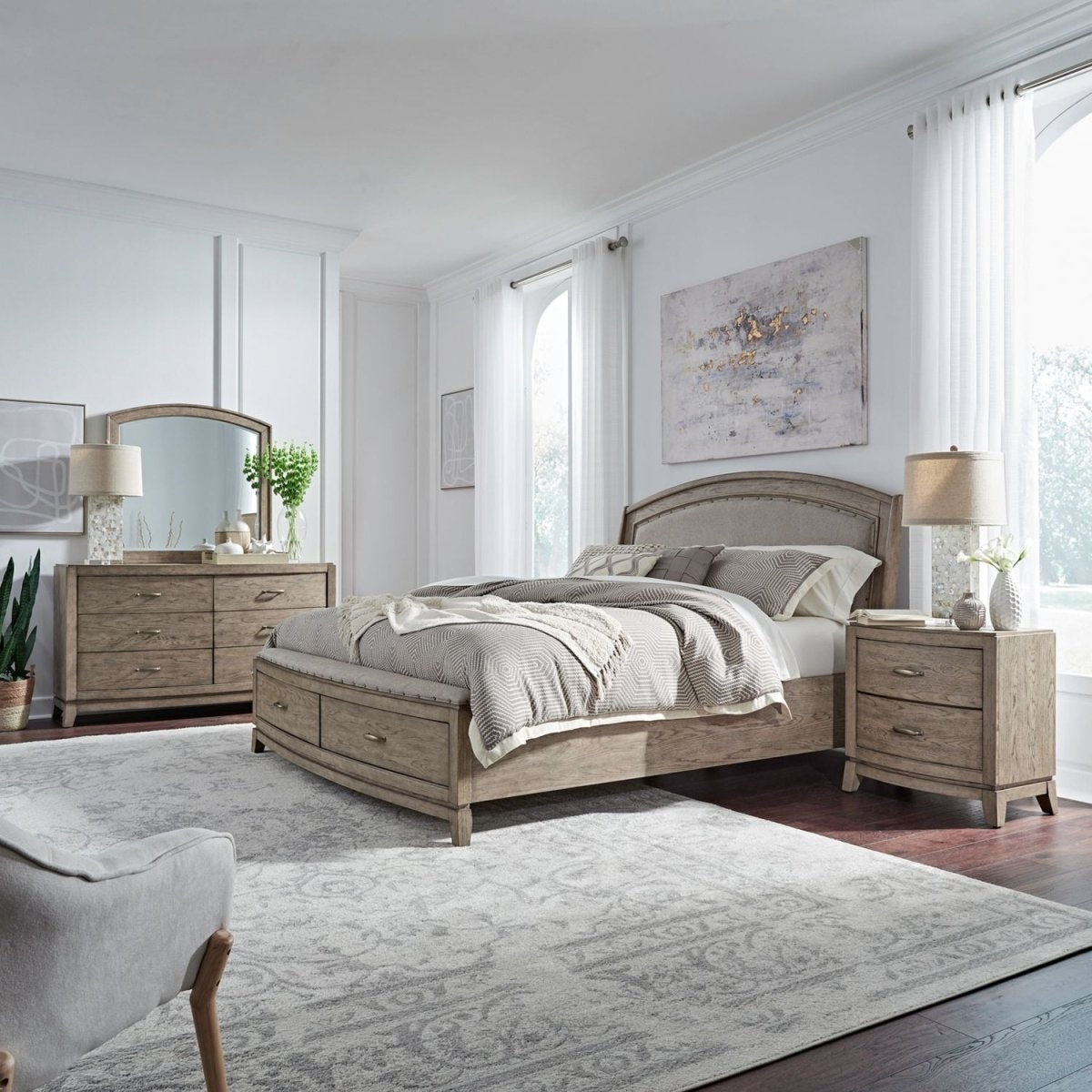 Avalon - Upholstered Bedroom Set 3 Piece Bedroom Sets by Liberty Furniture - Walls Furniture & Mattress