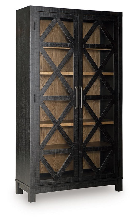 Christop - Accent Cabinet - Black / Brown Accent Cabinets by Signature Design by Ashley® - Walls Furniture & Mattress