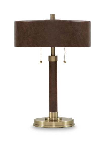 Arcmond - Metal Table Lamp - Brown / Gold Finish Table Lamps by Signature Design by Ashley® - Walls Furniture & Mattress