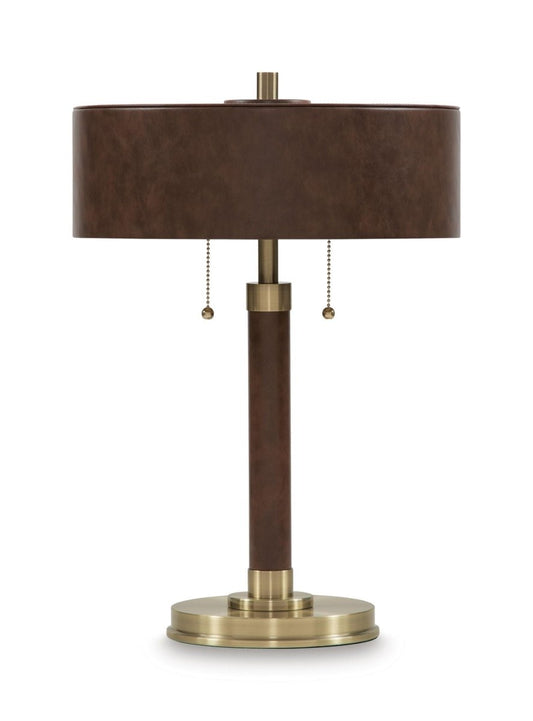 Arcmond - Metal Table Lamp - Brown / Gold Finish Table Lamps by Signature Design by Ashley® - Walls Furniture & Mattress