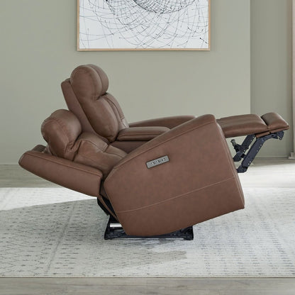 Beckham - Loveseat With Console P2 & ZG - Brown Reclining Loveseats by Liberty Furniture - Walls Furniture & Mattress