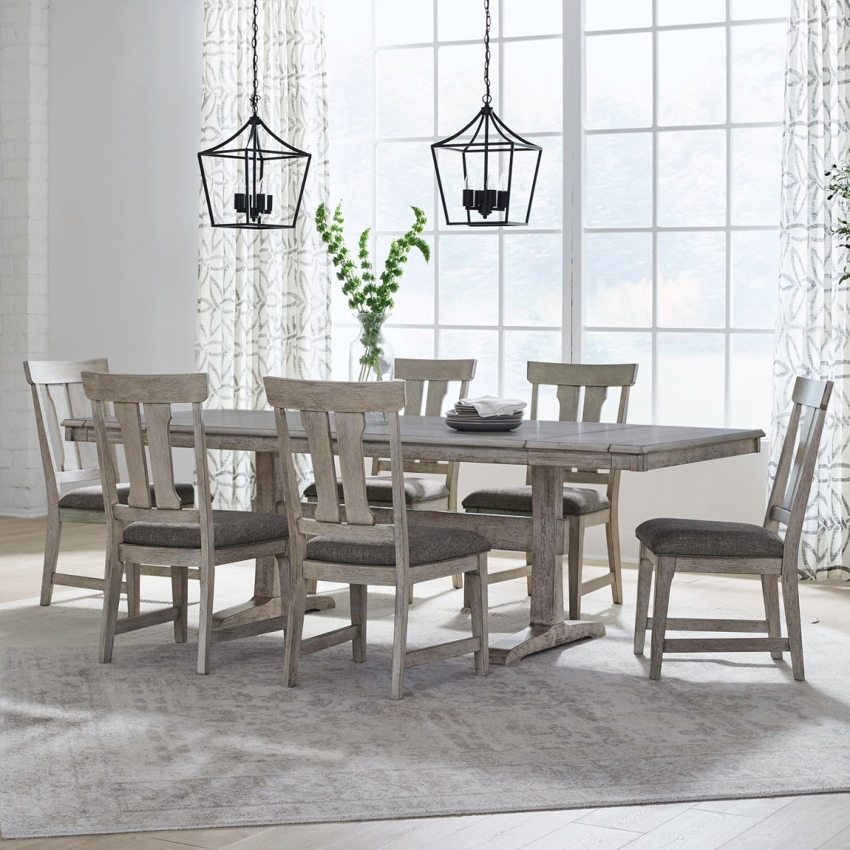 Hallendale - Trestle Table Set 5 Piece Dining Room Sets by Liberty Furniture - Walls Furniture & Mattress