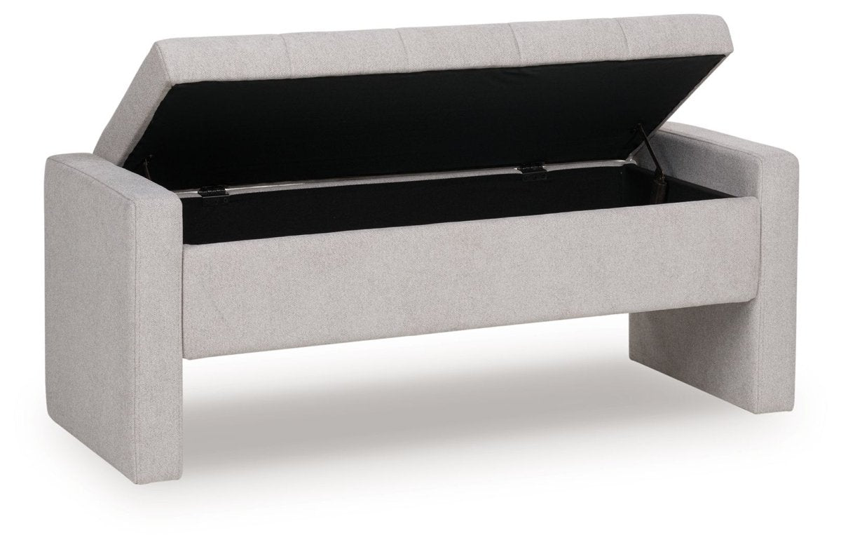Akselman - Gray - Storage Bench Storage Benches by Signature Design by Ashley® - Walls Furniture & Mattress