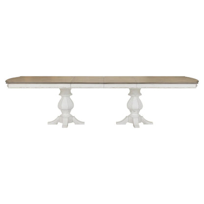 Magnolia Manor - Double Pedestal Table - White Dining Tables by Liberty Furniture - Walls Furniture & Mattress