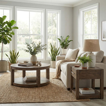 Broadmore - Optional 3 Piece Set - Cobblestone Brown Table Sets by Liberty Furniture - Walls Furniture & Mattress