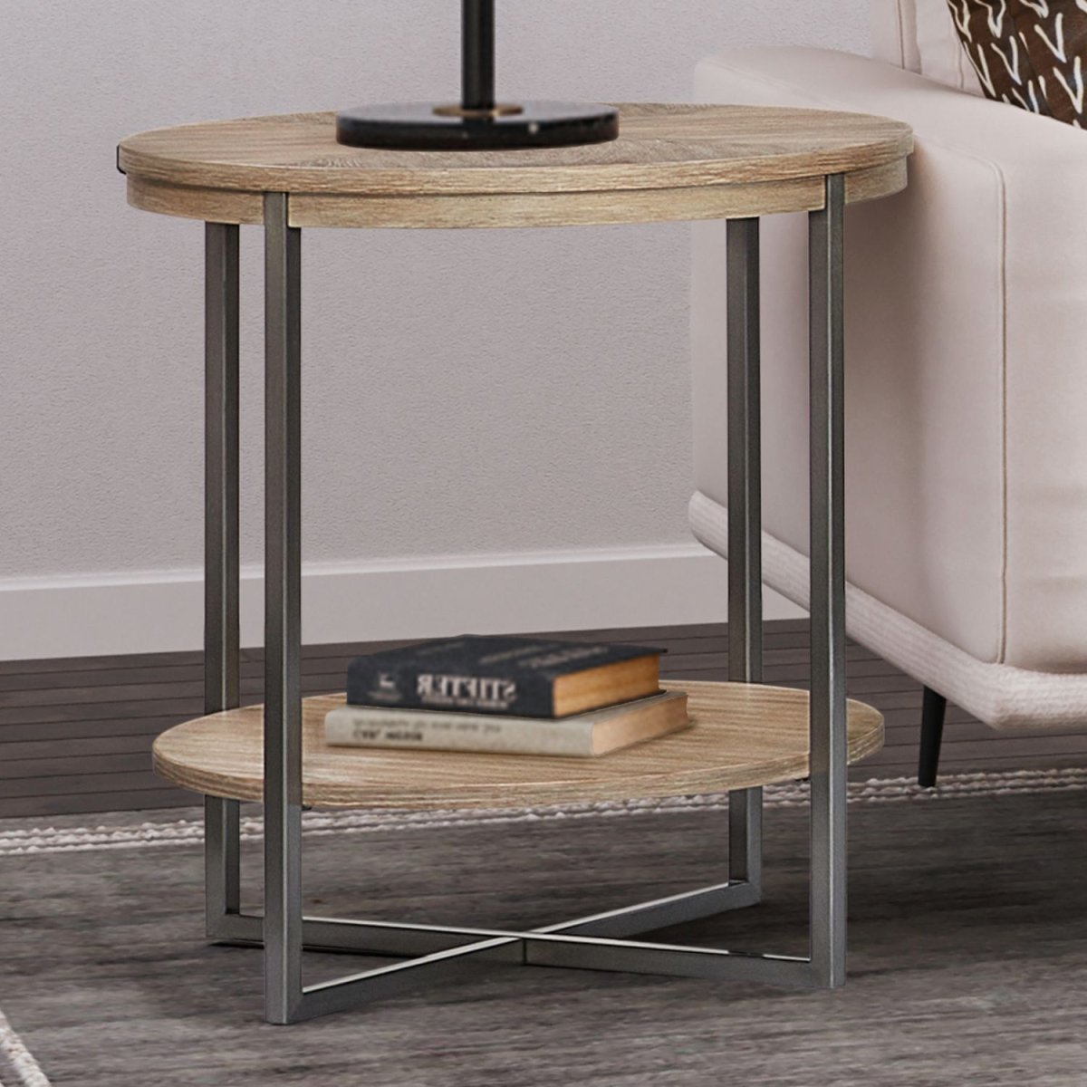 Paran Place - Round Chairside Table - Natural Chair Side Tables by Liberty Furniture - Walls Furniture & Mattress